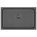 Кухонная мойка Paulmark Vista 74 UNI (740*440) Вороненая сталь GM