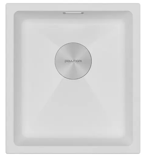 Кухонная мойка Paulmark Lumi 41 UNI (410*460) Белый матовый 431/WH