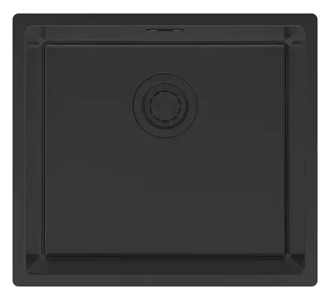 Кухонная мойка Paulmark Lassan 49 UNI (490*440) Матовый черный NANO PVD
