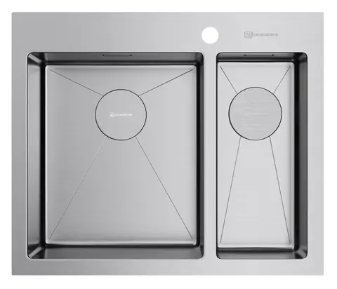 Кухонная мойка Omoikiri Akisame 60-2-IN-L (4993775) нержавеющая сталь
